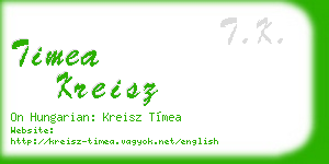 timea kreisz business card