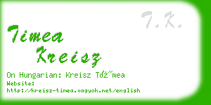 timea kreisz business card